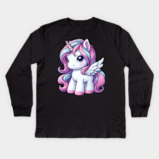 Unicorn S01 D86 Kids Long Sleeve T-Shirt